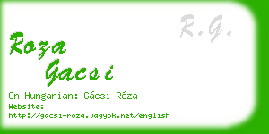 roza gacsi business card