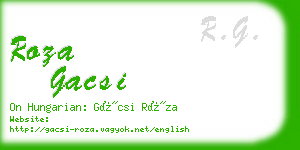 roza gacsi business card